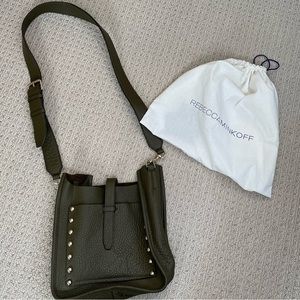 Rebecca Minkoff olive green feed style crossbody bag